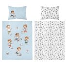 Pamut ágynemű huzat 90*120 cm - Kis focisták kék 