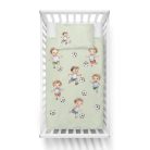 Pamut ágynemű huzat 90*120 cm - Kis focisták zöld