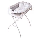 Premium Összecsukható kád hőmérővel és anatómiai támasztékkal + állvány - Grey