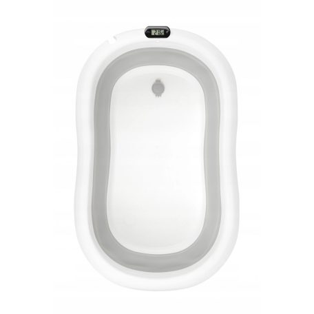 Premium Összecsukható kád hőmérővel és anatómiai támasztékkal + állvány - Grey