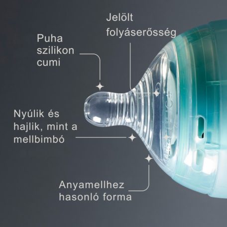 Tommee Tippee Advanced Anti-Colic szilikon 6+ etetőcumi (2db) - gyors folyású