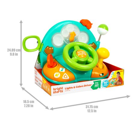 BRIGHT STARTS Zenélő kormánykerék játék t Lights & Colors Driver™ 6hó+