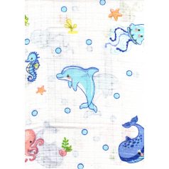 Mintás textil pelenka 1db-os - tengeri állatok