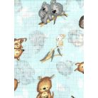 Mintás textil pelenka 1db-os - Mama és kicsinyei kék