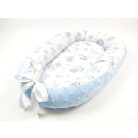 Scamp Minky-vászon babafészek - Light Blue Bear