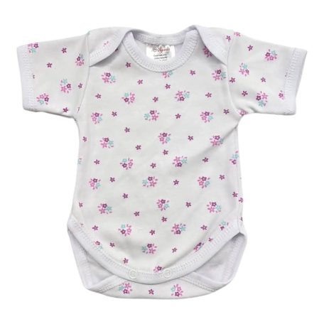 Vaganza Rövid ujjú, békanyakú body - Virágszirmok (68) -klón