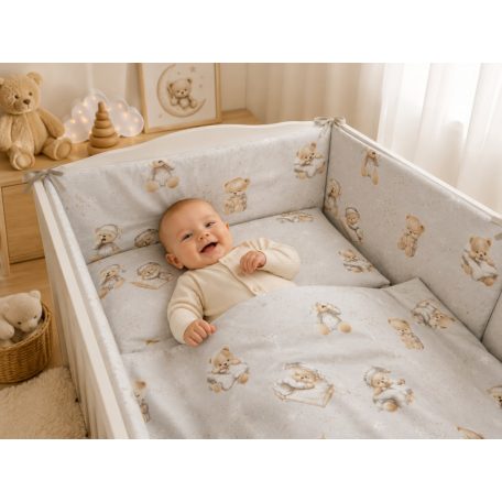 Baby Shop 3 részes ágynemű garnitúra - Jó Éjszakát szürke