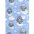 Mintás textil pelenka 1db-os - Kék elefánt