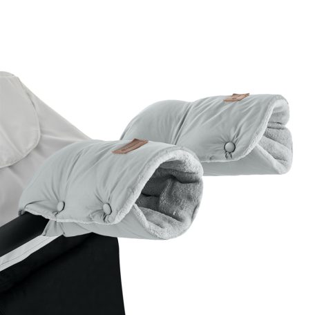 PETITE&MARS Téli szett Jibot 3in1 bundazsák + kézmelegítő kesztyű babakocsira - Jasie Quiet Grey