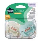 Tommee Tippee Anytime játszócumi 0-6 hó 2 db  - kék/krém