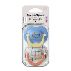   Tommee Tippee Ultimate Fit játszócumi 6-18 hó 2 db - kék/krém kutyus