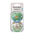 Tommee Tippee Ultimate Fit játszócumi 18-36 hó 2 db - krém/zöld kutyus