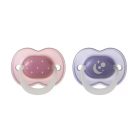 Tommee Tippee Night Glow nyugtató cumi 6-18 hó, 2 db - pink/lila