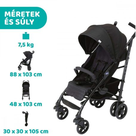 Chicco LiteWay 4 Complete babakocsi  22 kg-ig - Grey