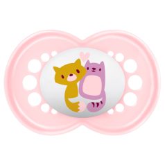   MAM Original szilikon nyugtató cumi 6+hó - rózsaszín cica
