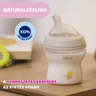 Chicco NaturalFeeling 250 ml cumisüveg közepes folyású 2 hó+ rózsaszín bagoly 


