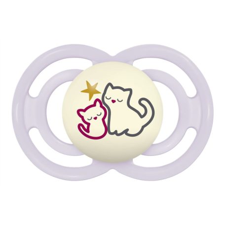 MAM Perfect Night 16+ szilikon nyugtató cumi - Lila cica