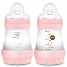 Mam 160 ml  Anti-Colic 0 hó + cumisüveg - rózsaszín bálna 