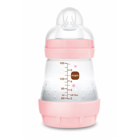 Mam 160 ml  Anti-Colic 0 hó + cumisüveg - rózsaszín bálna 