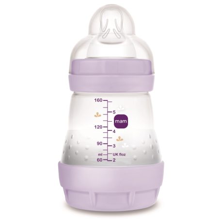 MAM Anti-Colic Matt cumisüveg 160ml 0hó+ Lila Zsiráf 