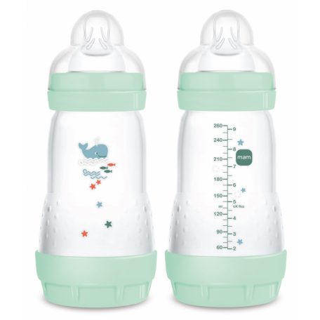 Mam 260 ml  Anti-Colic 2+ cumisüveg - Menta bálna 