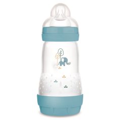 MAM Anti-Colic Matt cumisüveg 260ml 2hó+  Kék Elefánt 