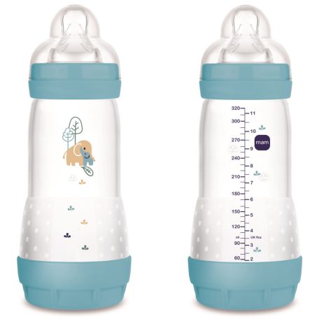 Mam Anti-Colic Matt  cumisüveg 320 ml  4hó+ Kék elefánt