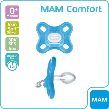 MAM Comfort szilikoncumi 0+ türkiz