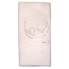 Trimex bélelt plüss takaró 70x100cm - maci fehér-klón