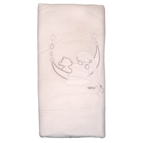 Trimex bélelt plüss takaró 70x100cm - maci fehér