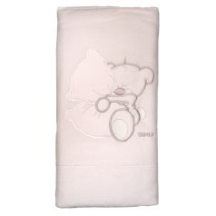   Trimex bélelt plüss takaró 70x100cm - párnás maci fehér