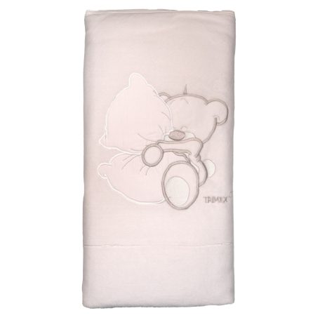 Trimex bélelt plüss takaró 70x100cm - párnás maci fehér