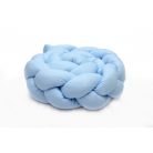 Prémium fonott fejvédő kiságyba 210cm - kék pöttyös 