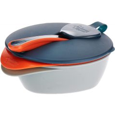   Tommee Tippee Feeding bowls etetőtálka tetővel és kanállal 6+ - szürke/narancs