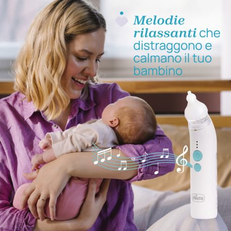Chicco Elektromos zenélő orrszívó - 3 fokozat, 2 fej, beépített akkumulátor