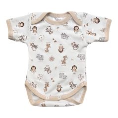 Vaganza Rövid ujjú, békanyakú body - Szafari (74)-klón