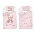 Pamut ágynemű huzat 100*135 cm - Maci rózsaszín 