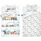 Pamut ágynemű huzat 100*135 cm - Vonat 