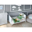 Pamut ágynemű huzat 90*120 cm - Cute Farm zöld traktorral 