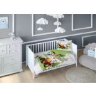 Pamut ágynemű huzat 100*135 cm - Cute Farm piros traktorral