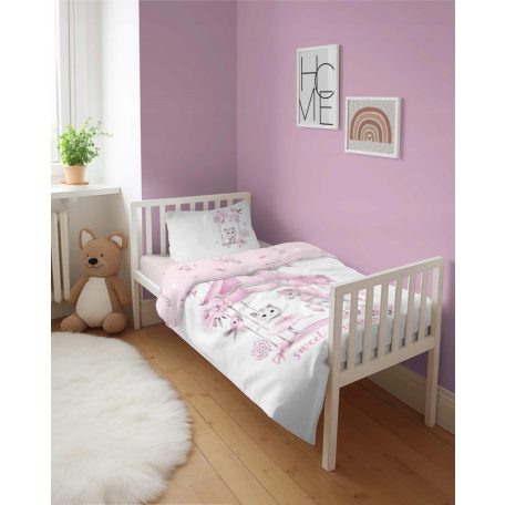 Pamut ágynemű huzat 90*120 cm - Sweet dreams rózsaszín 
