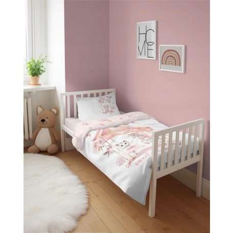 Pamut ágynemű huzat 100*135 cm - Sweet dreams púderrozsászin 