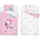 Pamut ágynemű huzat 100*135 cm - Sellő rózsaszín