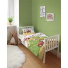 Pamut ágynemű huzat 90*120 cm - Napos farm piros traktorral