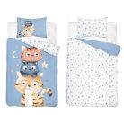 Pamut ágynemű huzat 90*120 cm - Cuki Cicák kék