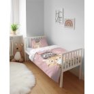 Pamut ágynemű huzat 90*120 cm - Cuki Cicák rózsaszín