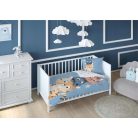 Pamut ágynemű huzat 100*135 cm - Cuki Cicák kék