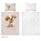 Pamut ágynemű huzat 90*120 cm - Legjobb barátja bézs