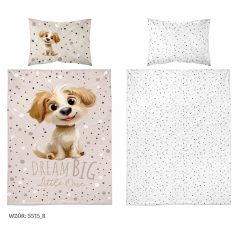 Pamut ágynemű huzat 90*120 cm - Legjobb barátja bézs