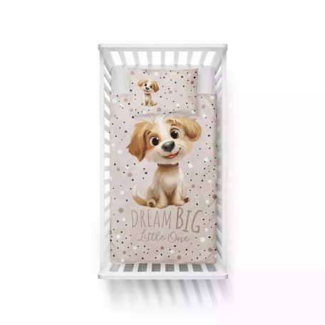 Pamut ágynemű huzat 90*120 cm - Legjobb barátja bézs